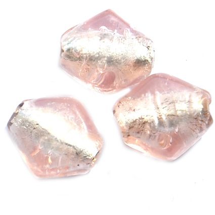 GL2367 Pale Pink SL Diamond Shaped Bead