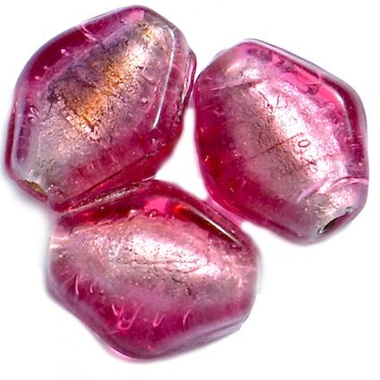 GL2369 Rose Pink SL Diamond Shaped Bead