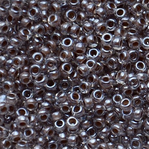 RC285 Brown Lined Grey Size 10 Seed Beads