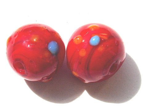 GL2517 12mm red patterned Round