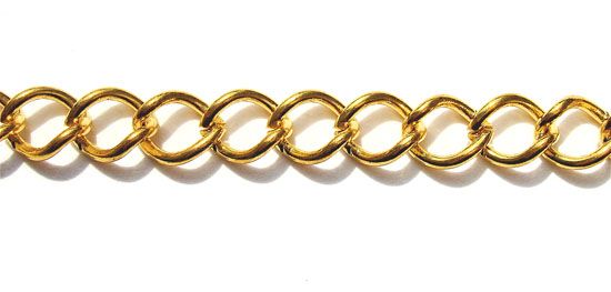 FN133 7mm Link Gold Curb Chain