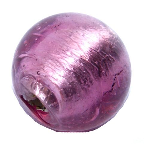 GL1506 14mm Pink Silver Lined Round