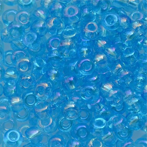RC567 Trans Turquoise AB Size 6 Seed Beads