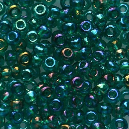 RC569 Trans Teal AB Size 6 Seed Beads
