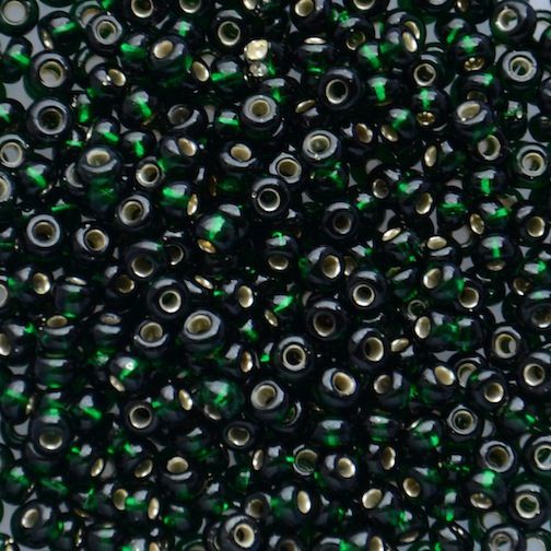 RC632 SL Emerald Size 8 Seed Beads