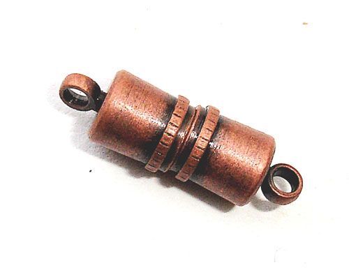 FN124 10x5mm Antique Copper Flared Magnetic Clasp