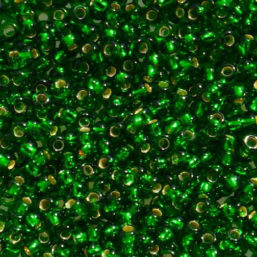 RC640 SL Emerald Size 10 Seed Beads