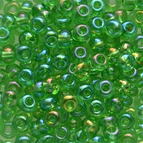 RC643 Trans Lime AB Size 6 Seed Beads