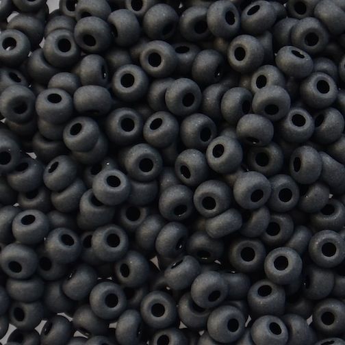 RC734 Frost Black Size 8 Seed Beads