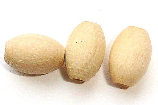 WD064 10x6mm Natural Wooden Oval Beads