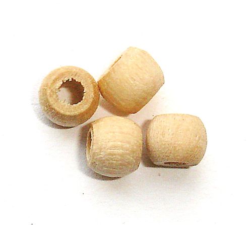 WD065 6x5mm Natural Wooden Pony Beads