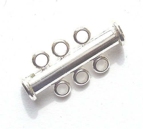 FN256S Silver Plated 3 Row Fastener