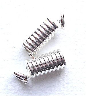 FN035 Silver Spiral Lace End