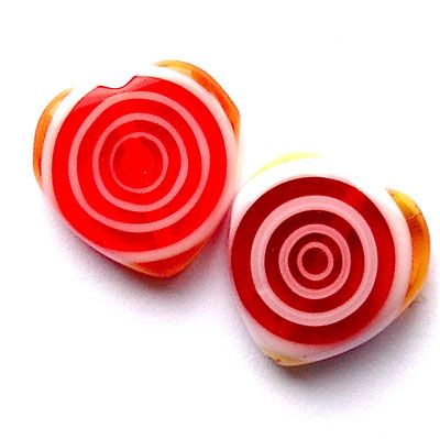 GL2979 12mm Red and orange target hearts