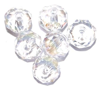 CC1241 4x6mm Faceted Crystal AB Rondelle