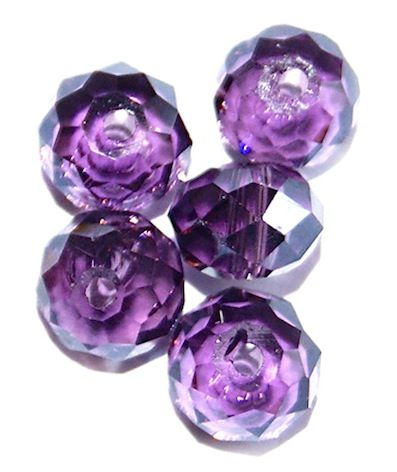 CC1252 4x6mm Faceted Amethyst Rondelle