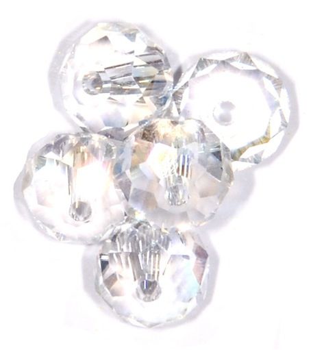 CC1281 6x8mm Faceted Crystal AB Rondelle