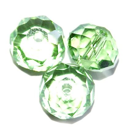 CC1286 6x8mm Faceted Emerald Rondelle