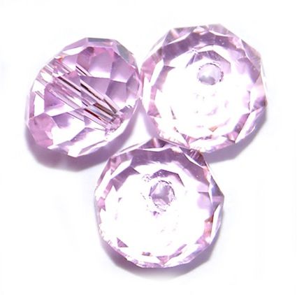 CC1294 6x8mm Faceted Pink Rondelle