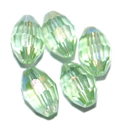 CC1153 6x4mm Peridot AB Faceted Oval