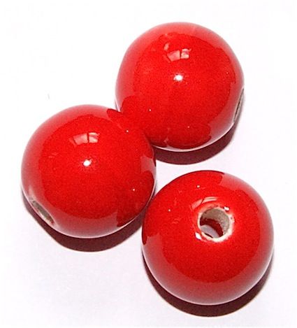 CE172 12mm Red Ceramic Round