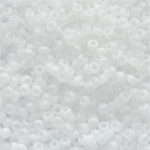 RC036 Frost Trans Crystal Size 10 Seed Beads