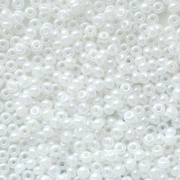 RC070 Alabaster AB Size 8 Seed Beads