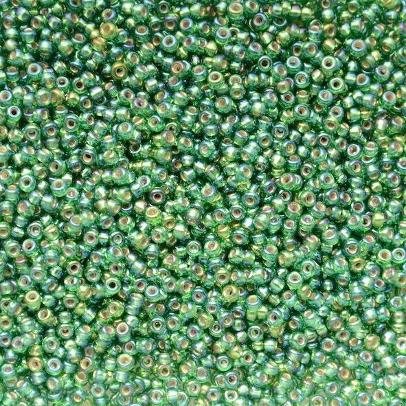 RC11-1016 SL Green AB Size 11 Seed Beads