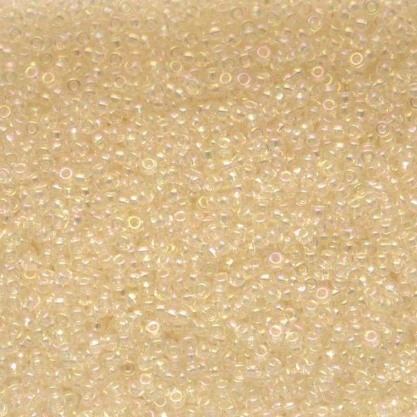 RC11-2442 Crystal Ivory Gold Lustre 11 Seed Beads