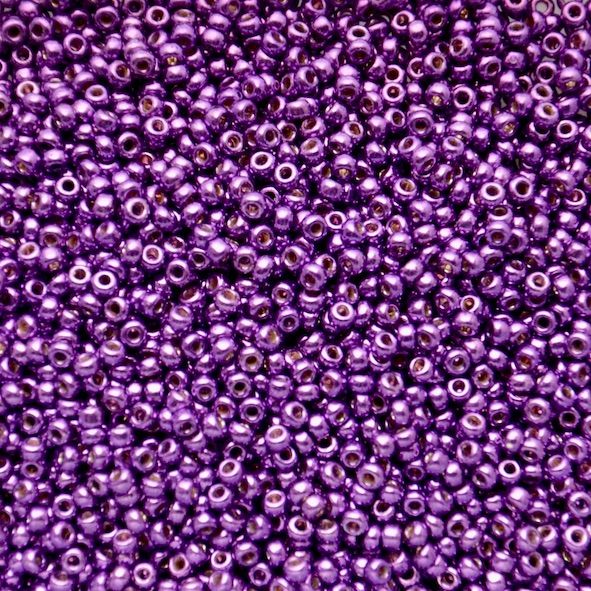 RC11-5108 Dur Galv Purple Orchid Size 11 Seed Beads