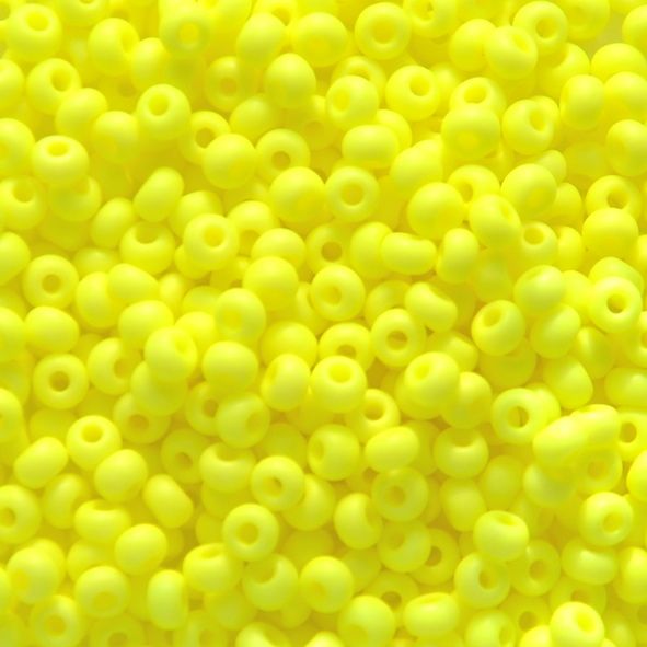 RC1104 Opaque Fluorescent Yellow Size 8 Seed Beads
