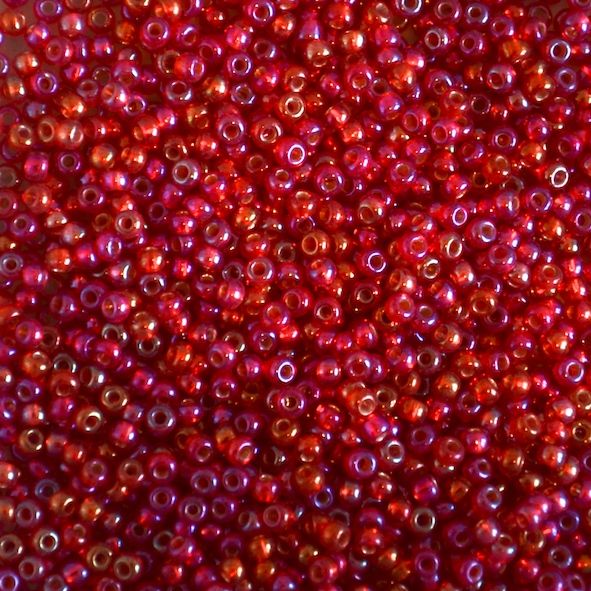 RC1111 SL Red AB Size 10 Seed Beads