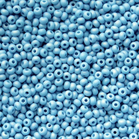 RC536 Frost Op Turquoise AB Size 10 Seed Beads
