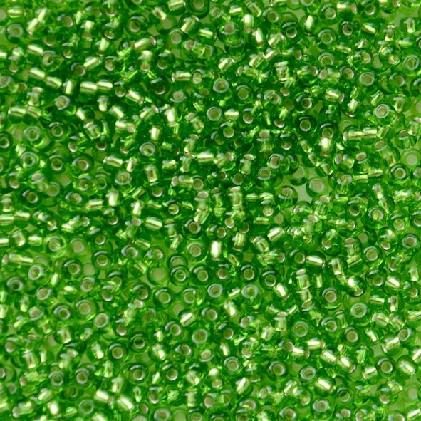 RC618 SL Lime Green Size 10 Seed Beads