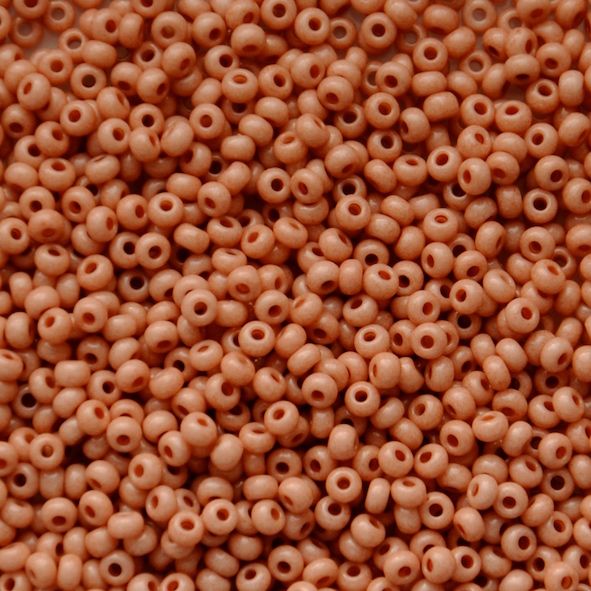 RC858 Chalk Salmon Pink Size 10 Seed Beads