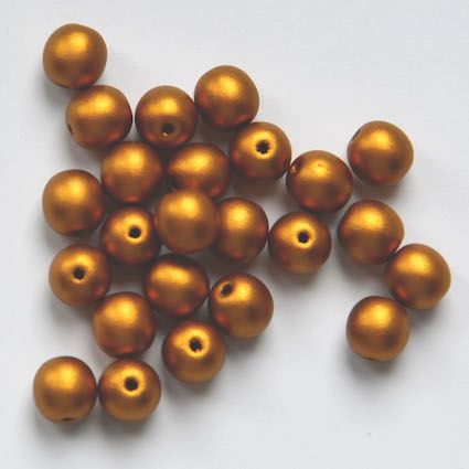 RG680 6mm Mat Metallic Old Gold Rounds