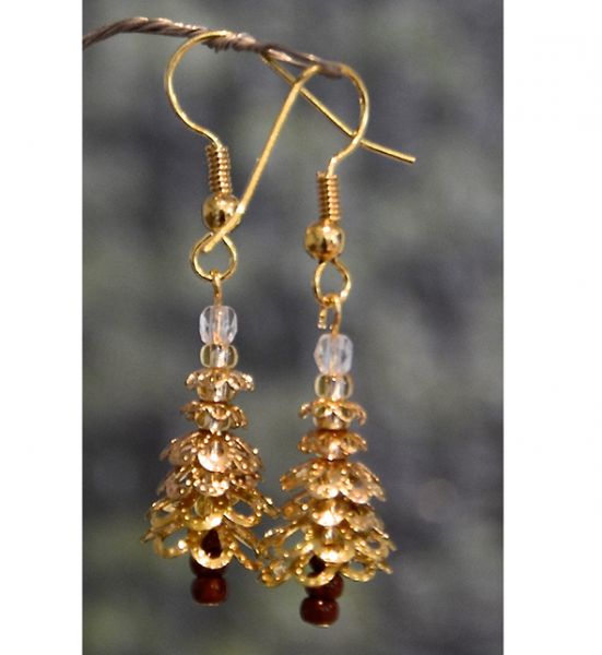 Twinkling Tree Earrings Gold