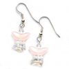 KT5213 Pink  Clear Angelic Earrings