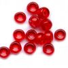 GL3367 small red crow bead - 6x4mm