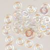 GL5901 7mm Clear AB Dinky Donut Beads