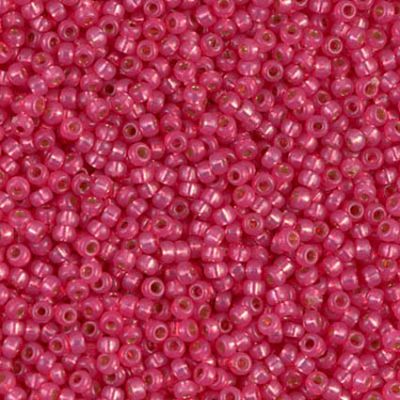RC11-4239 Dur Dyed Hibiscus SL Alabaster Size 11 Seed Beads