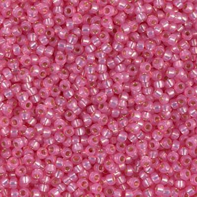 RC11-0556 Dyed Rose SL Alabaster Size 11 Seed Beads