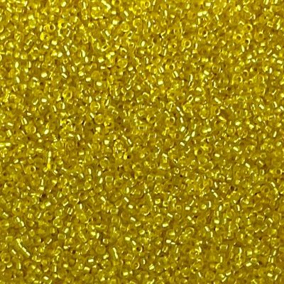 15-0006 Silver Lined Yellow Size 15 Seed Beads