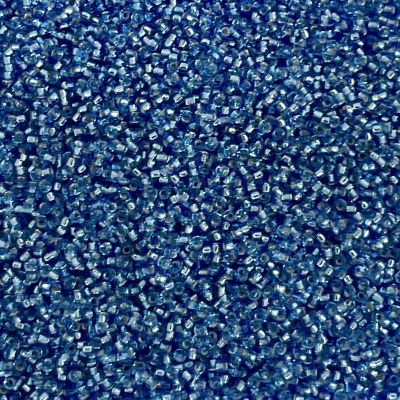 15-0019 Silver Lined Sapphire Size 15 Seed Beads