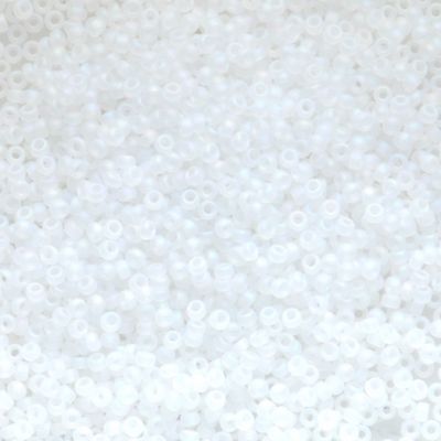 15-0131FR Matte Crystal AB Size 15 Seed Beads