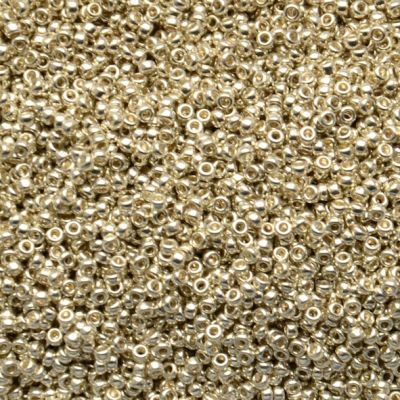 15-1051 Galvanised Silver Size 15 Seed Beads
