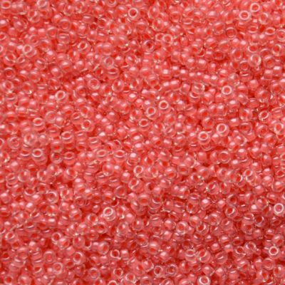 15-0204 Coral Lined Crystal Size 15 Seed Beads