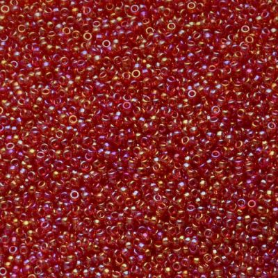 15-0254 Trans Red AB Size 15 Seed Beads