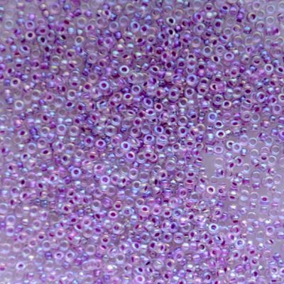 15-0264 Raspberry Lined Crystal AB Size 15 Seed Beads