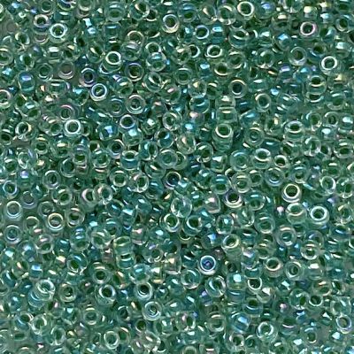 15-0277 Lime Lined Crystal AB Size 15 Seed Beads